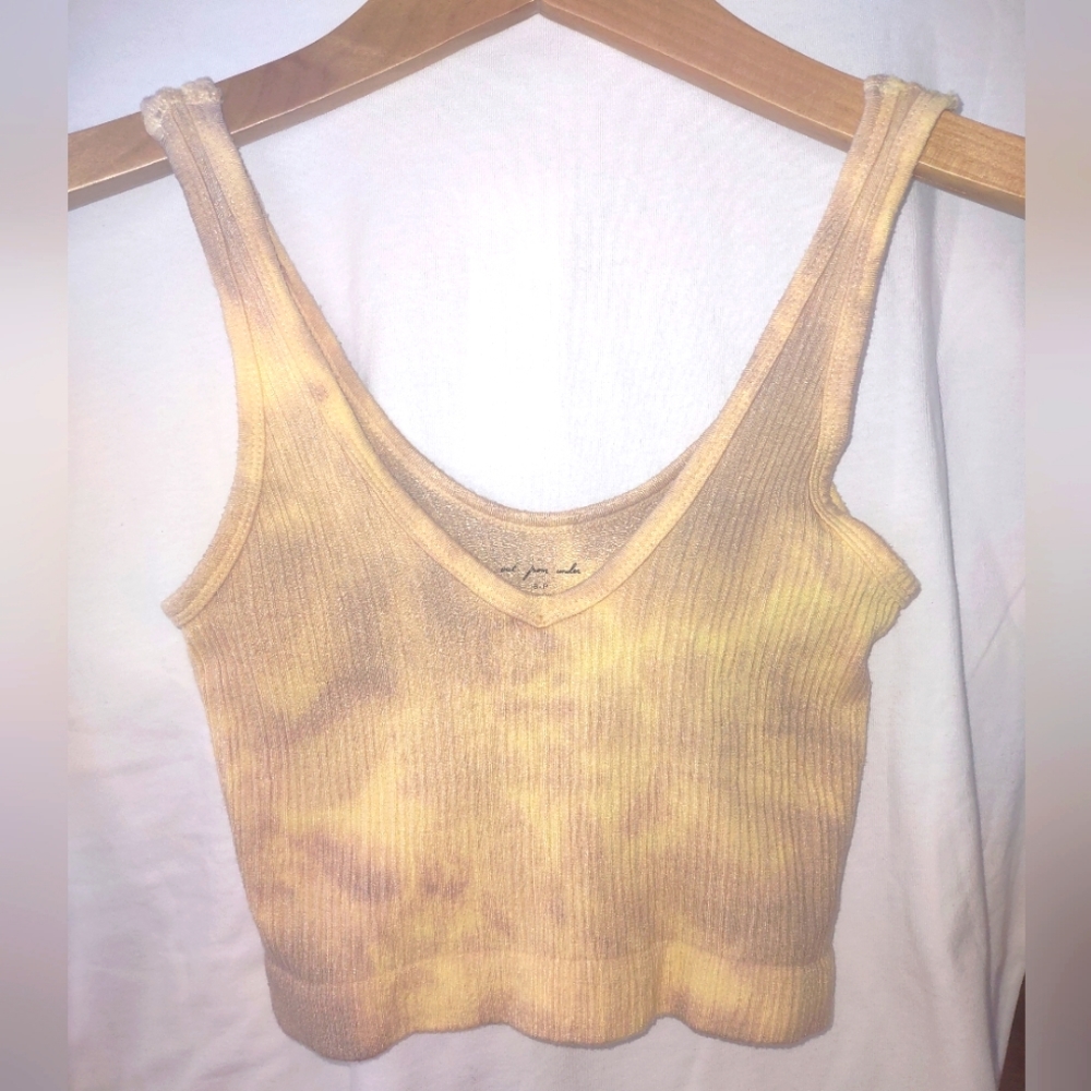 Tie Dye Stretch Crop Tank Top - Picture 3 of 7